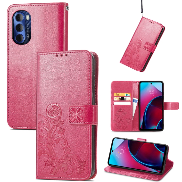 For Motorola Moto G Stylus 5G 2022 Four-leaf Clasp Embossed Buckle Leather Phone Case(Rose Red)
For Motorola Moto G Stylus 5G 2022 Four-leaf Clasp Embossed Buckle Leather Phone Case(Rose Red)