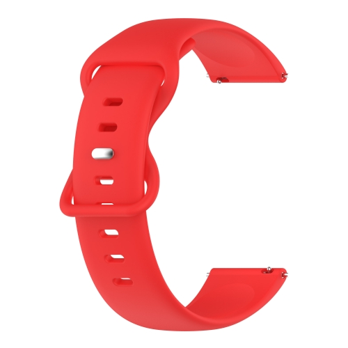 

For Samsung Galaxy Watch4 40mm/44mm 20mm Solid Color Silicone Watch Band(Red)