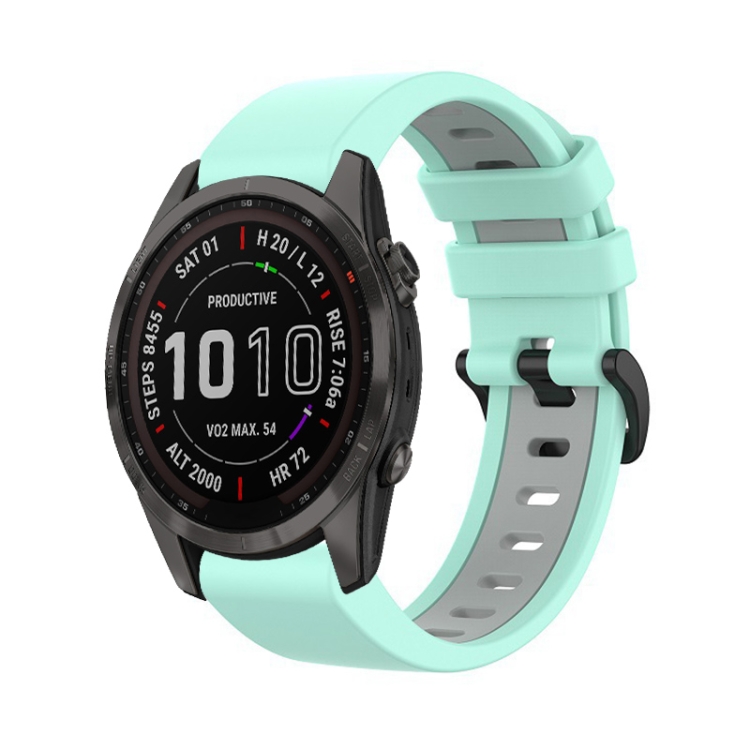 For Garmin Fenix 7S Sapphire Solar 22mm Silicone Sports Two-Color Watch Band(Water Duck+Grey)
For Garmin Fenix 7S Sapphire Solar 22mm Silicone Sports Two-Color Watch Band(Water Duck+Grey)