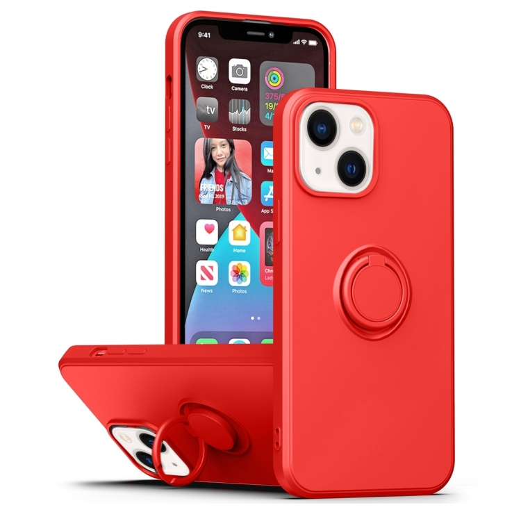 Ring Kickstand Silicone Phone Case For iPhone 14(Red)
Ring Kickstand Silicone Phone Case For iPhone 14(Red)
