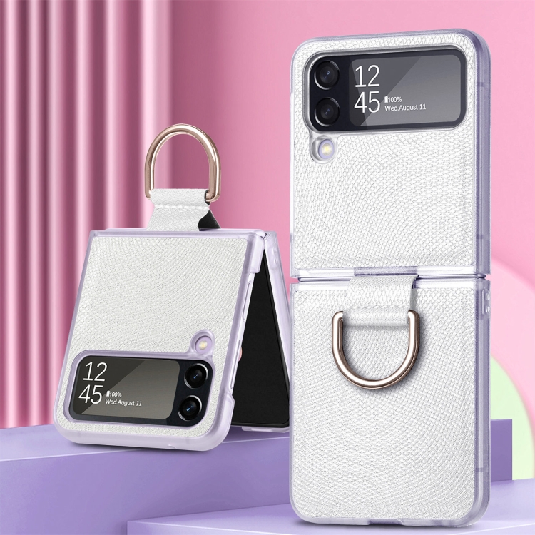 For Samsung Galaxy Z Flip4 Colorful Ring Hinged Folding Phone Case(White)
For Samsung Galaxy Z Flip4 Colorful Ring Hinged Folding Phone Case(White)