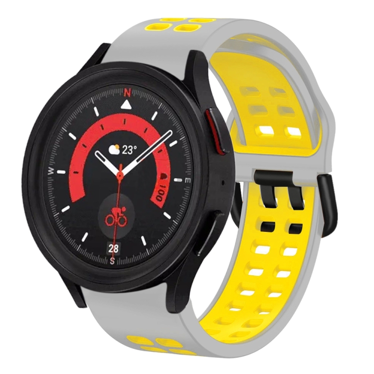 For Samsung Galaxy Watch 5 40mm 20mm Breathable Two-Color Silicone Watch Band(Grey+Yellow)
For Samsung Galaxy Watch 5 40mm 20mm Breathable Two-Color Silicone Watch Band(Grey+Yellow)