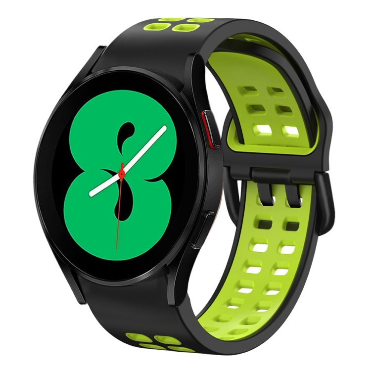 For Samsung Galaxy Watch 4 44mm 20mm Breathable Two-Color Silicone Watch Band(Black+Green)
For Samsung Galaxy Watch 4 44mm 20mm Breathable Two-Color Silicone Watch Band(Black+Green)