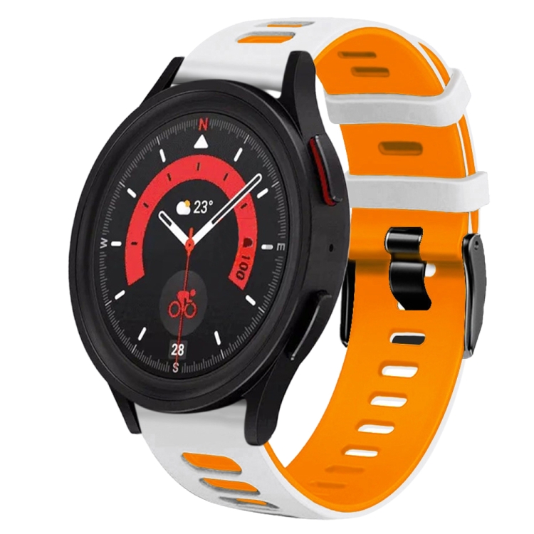 For Samsung Galaxy Watch 5 40mm 20mm Two-Color Silicone Watch Band(White+Orange)
For Samsung Galaxy Watch 5 40mm 20mm Two-Color Silicone Watch Band(White+Orange)