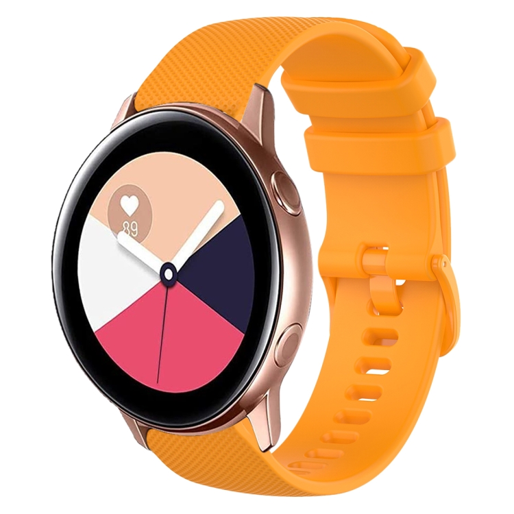 For Samsung Galaxy Watch Active 2 20mm Plaid Solid Color Silicone Watch Band(Yellow)
For Samsung Galaxy Watch Active 2 20mm Plaid Solid Color Silicone Watch Band(Yellow)