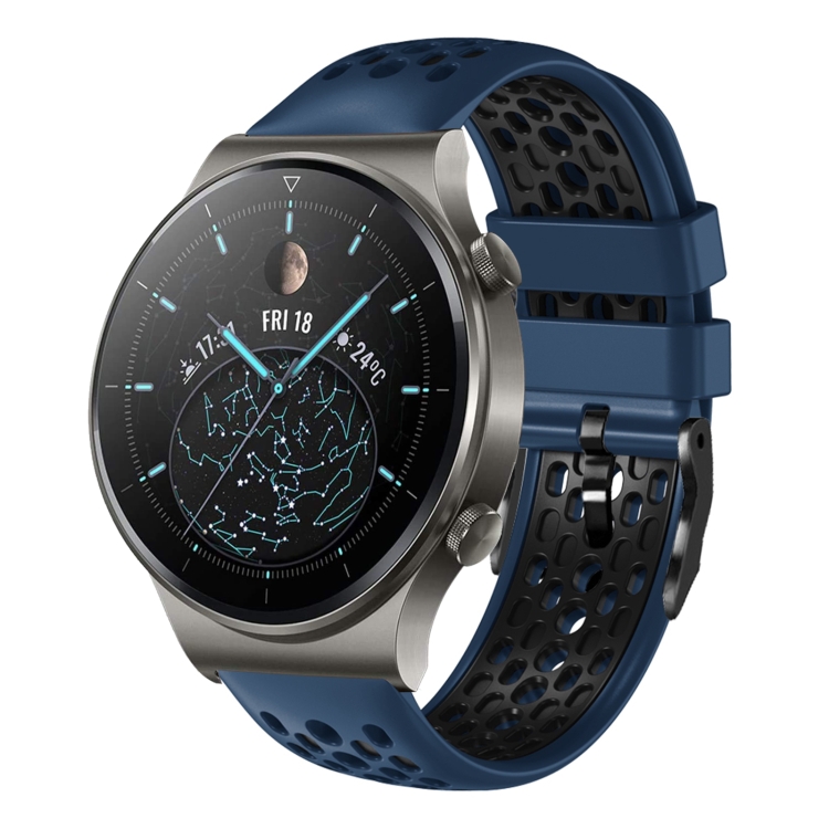For Huawei Watch GT2 Pro 22mm Two-Color Breathable Silicone Watch Band(Midnight Blue+Black)
For Huawei Watch GT2 Pro 22mm Two-Color Breathable Silicone Watch Band(Midnight Blue+Black)