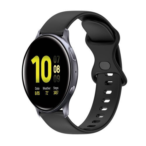For Samsung Galaxy Watch Active 2 20mm Butterfly Buckle Solid Color Silicone Watch Band(Black)
For Samsung Galaxy Watch Active 2 20mm Butterfly Buckle Solid Color Silicone Watch Band(Black)