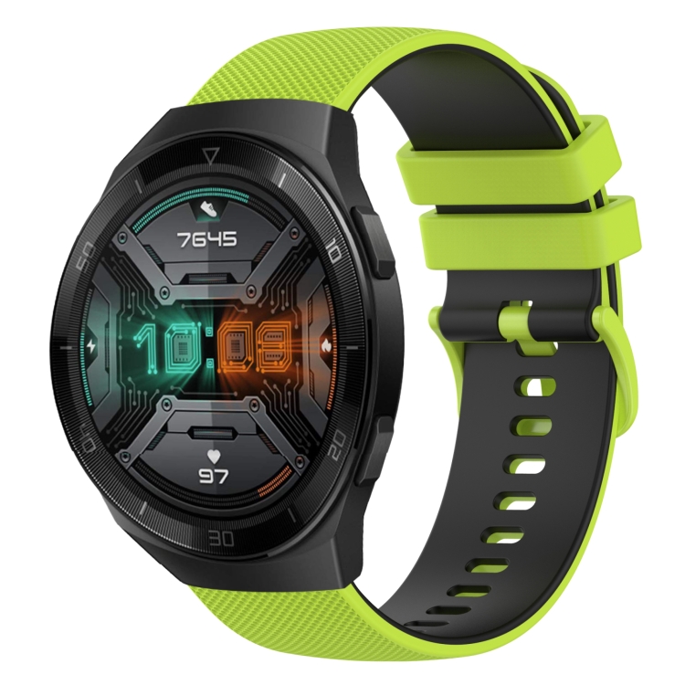 For Huawei Watch GT 2E 22mm Checkered Two-Color Silicone Watch Band(Lime Green+Black)
For Huawei Watch GT 2E 22mm Checkered Two-Color Silicone Watch Band(Lime Green+Black)