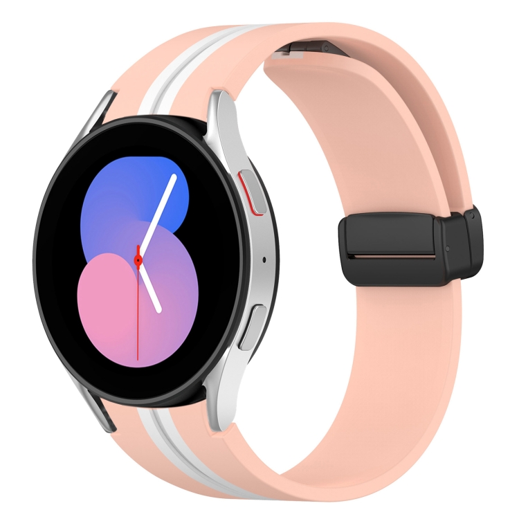 For Samsung Galaxy Watch 5 40mm Folding Magnetic Clasp Silicone Watch Band(Pink+White)
For Samsung Galaxy Watch 5 40mm Folding Magnetic Clasp Silicone Watch Band(Pink+White)