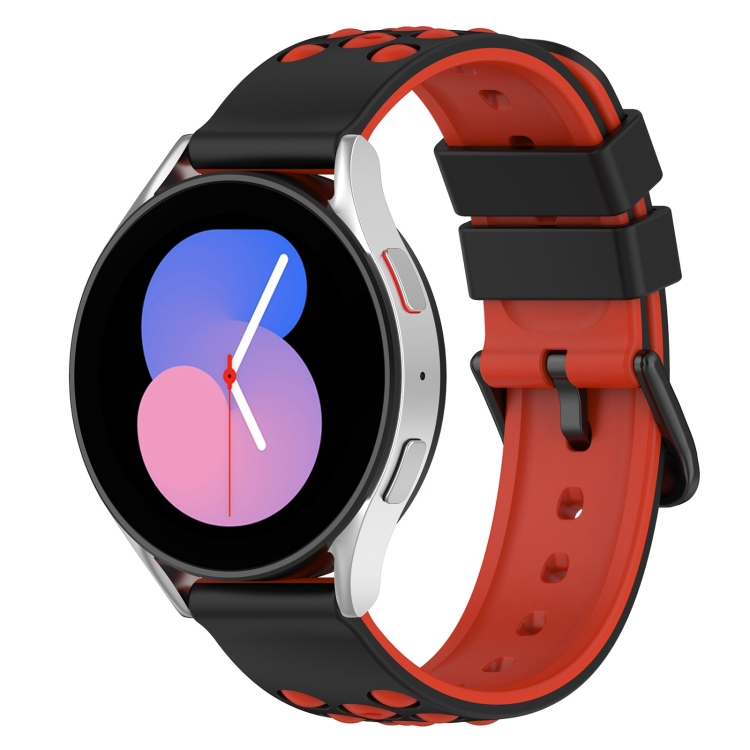 For Samsung Galaxy Watch5 44mm 20mm Two-Color Porous Silicone Watch Band(Black+Red)
For Samsung Galaxy Watch5 44mm 20mm Two-Color Porous Silicone Watch Band(Black+Red)