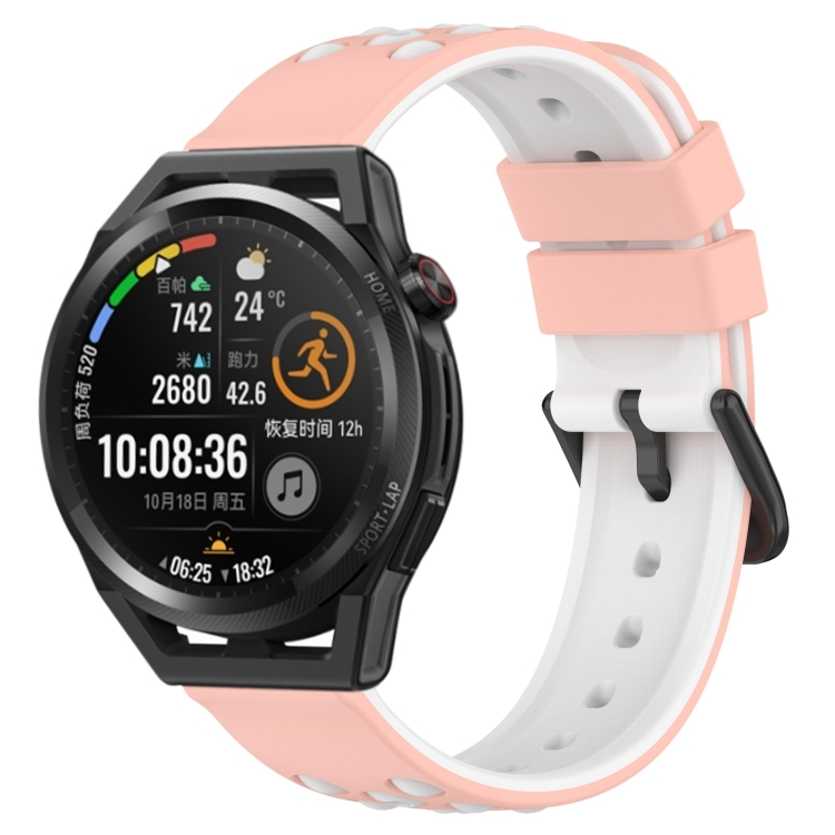 For Huawei Watch GT Runner 22mm Two-Color Porous Silicone Watch Band(Pink+White)
For Huawei Watch GT Runner 22mm Two-Color Porous Silicone Watch Band(Pink+White)