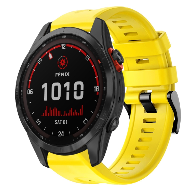 For Garmin Fenix 7S Solar Metal Buckle Solid Color Silicone Watch Band(Yellow)
For Garmin Fenix 7S Solar Metal Buckle Solid Color Silicone Watch Band(Yellow)