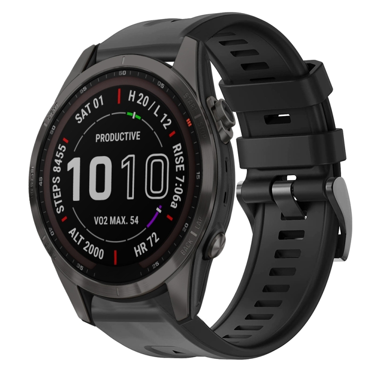 For Garmin Fenix 7S Sapphire Solar Metal Buckle Solid Color Silicone Watch Band(Black)
For Garmin Fenix 7S Sapphire Solar Metal Buckle Solid Color Silicone Watch Band(Black)