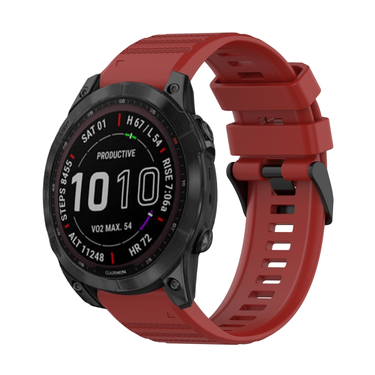 For Garmin Fenix 7 22mm Horizontal Texture Silicone Watch Band with Removal Tool(Red)
For Garmin Fenix 7 22mm Horizontal Texture Silicone Watch Band with Removal Tool(Red)