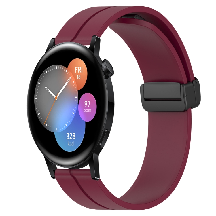 For Huawei Watch 3 22mm Solid Color Magnetic Clasp Silicone Watch Band(Wine Red)
For Huawei Watch 3 22mm Solid Color Magnetic Clasp Silicone Watch Band(Wine Red)
