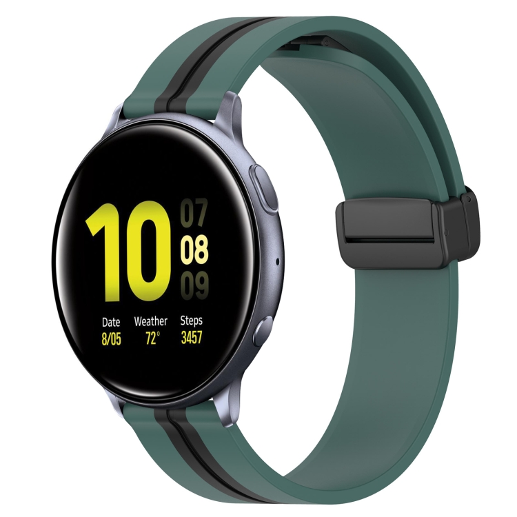For Samsung Galaxy Watch Active 2 44mm 20mm Folding Magnetic Clasp Silicone Watch Band(Olive Green + Black)
For Samsung Galaxy Watch Active 2 44mm 20mm Folding Magnetic Clasp Silicone Watch Band(Olive Green + Black)