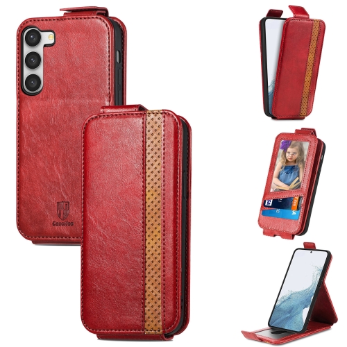 For Samsung Galaxy S23+ 5G Splicing Wallet Card Holder Vertical Flip Leather Phone Case(Red)
For Samsung Galaxy S23+ 5G Splicing Wallet Card Holder Vertical Flip Leather Phone Case(Red)
