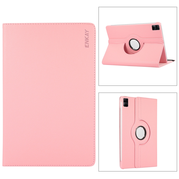 For Xiaomi Redmi Pad 10.61 ENKAY Hat-Prince 360 Degree Rotation Litchi Leather Smart Case(Pink)
For Xiaomi Redmi Pad 10.61 ENKAY Hat-Prince 360 Degree Rotation Litchi Leather Smart Case(Pink)