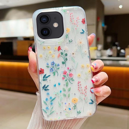 

For iPhone 12 Fresh Small Floral Epoxy TPU Phone Case(D04)