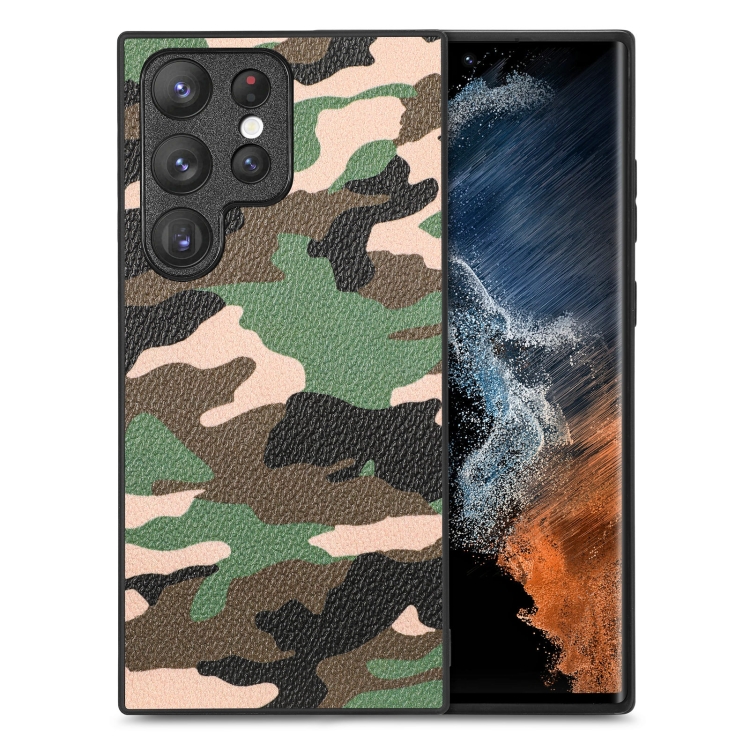 For Samsung Galaxy S23 Ultra 5G Camouflage Leather Back Cover Phone Case(Green)
For Samsung Galaxy S23 Ultra 5G Camouflage Leather Back Cover Phone Case(Green)