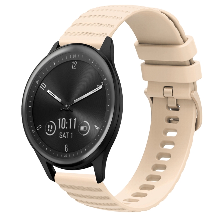 For Garmin Vivomove Sport 20mm Wavy Dot Pattern Solid Color Silicone Watch Band(Beige)
For Garmin Vivomove Sport 20mm Wavy Dot Pattern Solid Color Silicone Watch Band(Beige)