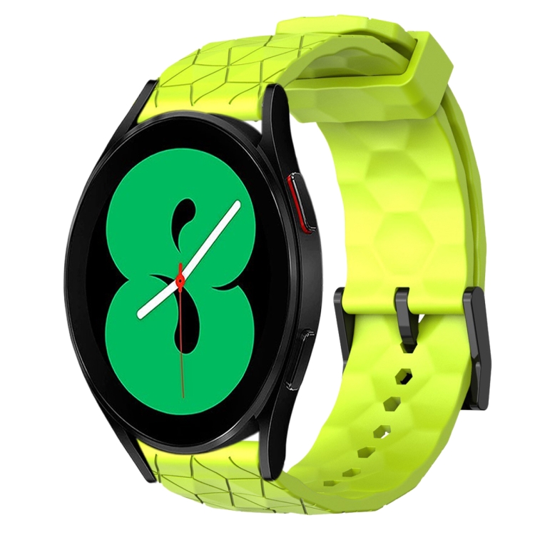 For Samsung Galaxy Watch 4 44mm 20mm Football Pattern Solid Color Silicone Watch Band(Lime Green)
For Samsung Galaxy Watch 4 44mm 20mm Football Pattern Solid Color Silicone Watch Band(Lime Green)