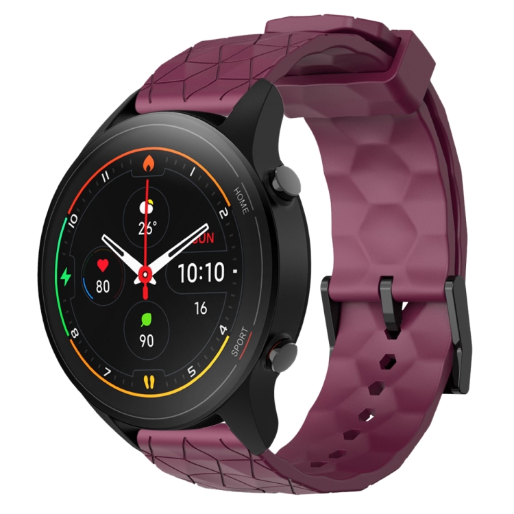 For Xiaomi MI Watch S1 Pro 22mm Football Pattern Solid Color Silicone Watch Band(Wine Red)
For Xiaomi MI Watch S1 Pro 22mm Football Pattern Solid Color Silicone Watch Band(Wine Red)