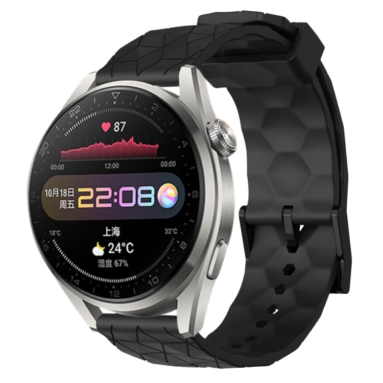 For Huawei Watch 3 Pro 22mm Football Pattern Solid Color Silicone Watch Band(Black)
For Huawei Watch 3 Pro 22mm Football Pattern Solid Color Silicone Watch Band(Black)