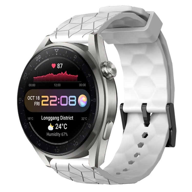 For Huawei Watch 3 Pro New 22mm Football Pattern Solid Color Silicone Watch Band(White)
For Huawei Watch 3 Pro New 22mm Football Pattern Solid Color Silicone Watch Band(White)
