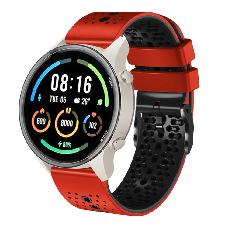 For Xiaomi MI Watch Sport 22mm Perforated Two-Color Silicone Watch Band(Red+Black)
For Xiaomi MI Watch Sport 22mm Perforated Two-Color Silicone Watch Band(Red+Black)