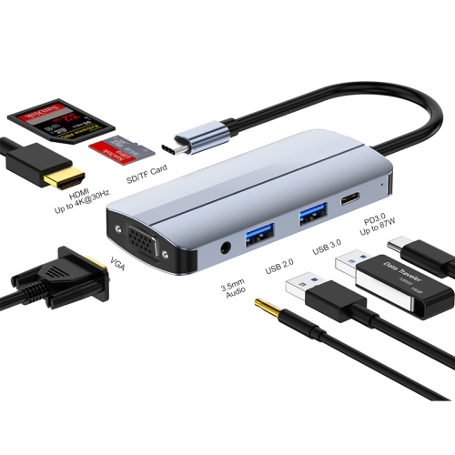 JUNSUNMAY 8 in 1 Type-C to 4K HDMI + VGA Docking Station Adapter PD Quick Charge Hub
JUNSUNMAY 8 in 1 Type-C to 4K HDMI + VGA Docking Station Adapter PD Quick Charge Hub