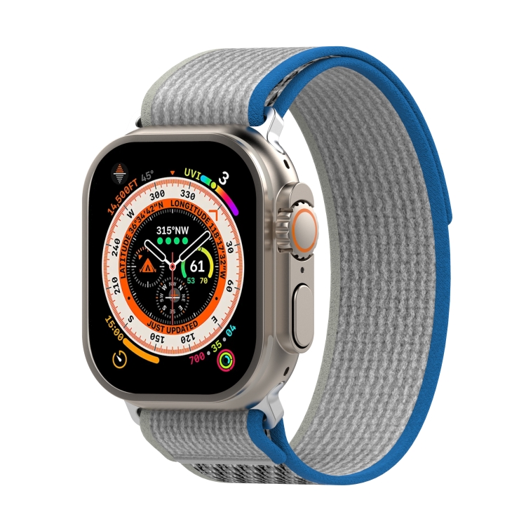 Double Color Nylon Hook and Loop Fastener Watch Band For Apple Watch Series 8&7 41mm / SE 2&6&SE&5&4 40mm / 3&2&1 38mm(Blue+Grey)
Double Color Nylon Hook and Loop Fastener Watch Band For Apple Watch Series 8&7 41mm / SE 2&6&SE&5&4 40mm / 3&2&1 38mm(Blue+Grey)