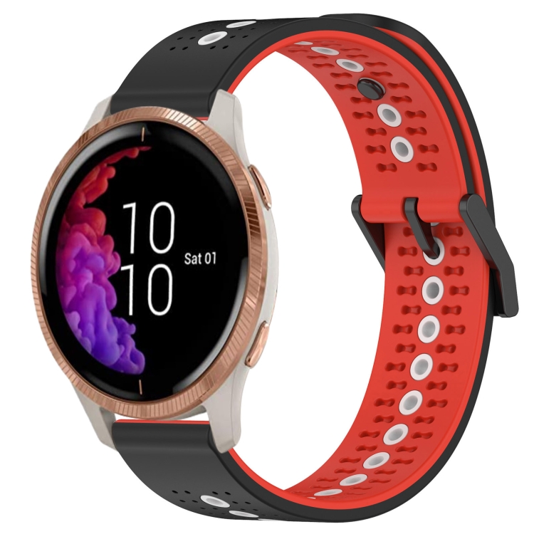 For Garmin Venu 20mm Tricolor Breathable Silicone Watch Band(Black+Red+White)
For Garmin Venu 20mm Tricolor Breathable Silicone Watch Band(Black+Red+White)