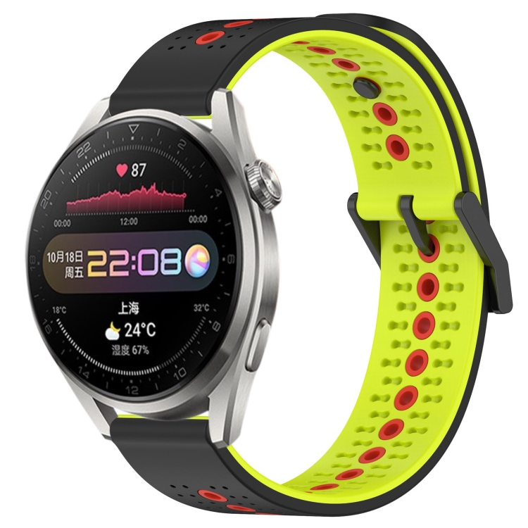 For Huawei Watch 3 Pro 22mm Tricolor Breathable Silicone Watch Band(Black+Lime+Red)
For Huawei Watch 3 Pro 22mm Tricolor Breathable Silicone Watch Band(Black+Lime+Red)