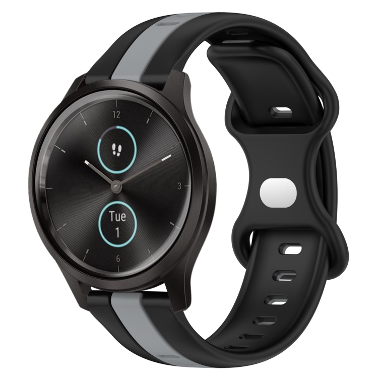 For Garmin Garminmove Style 20mm Butterfly Buckle Two-Color Silicone Watch Band(Black+Grey)
For Garmin Garminmove Style 20mm Butterfly Buckle Two-Color Silicone Watch Band(Black+Grey)