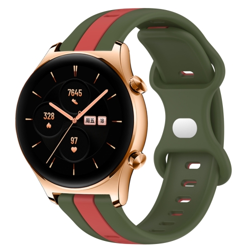 For Honor Watch GS 3 20mm Butterfly Buckle Two-Color Silicone Watch Band(Red+Army Green)
For Honor Watch GS 3 20mm Butterfly Buckle Two-Color Silicone Watch Band(Red+Army Green)
