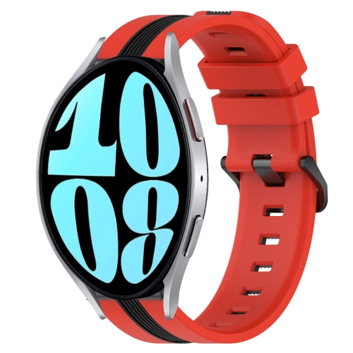 For Samsung Galaxy Watch 6 44mm 20mm Vertical Two-Color Silicone Watch Band(Red+Black)
For Samsung Galaxy Watch 6 44mm 20mm Vertical Two-Color Silicone Watch Band(Red+Black)