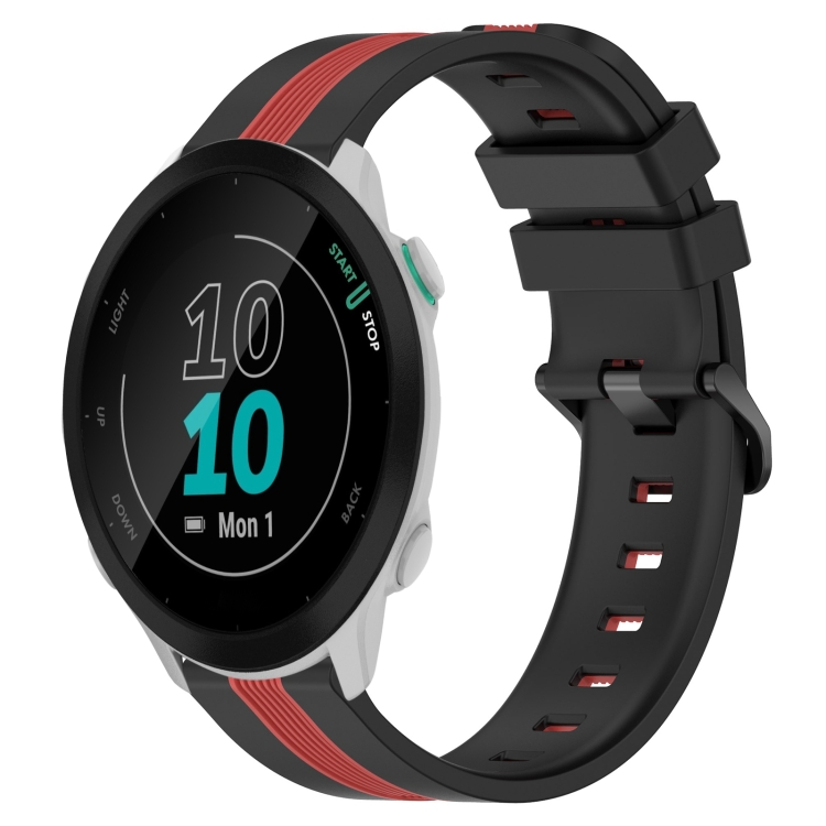 For Garmin Forerunner 55 20mm Vertical Two-Color Silicone Watch Band(Black+Red)
For Garmin Forerunner 55 20mm Vertical Two-Color Silicone Watch Band(Black+Red)