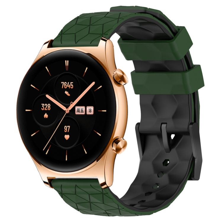 For Honor Watch GS 3 22mm Football Pattern Two-Color Silicone Watch Band(Armygreen+Black)
For Honor Watch GS 3 22mm Football Pattern Two-Color Silicone Watch Band(Armygreen+Black)