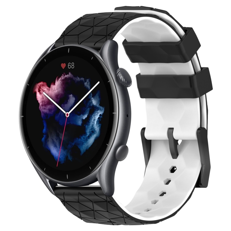 For Amazfit 3 22mm Football Texture Two-Color Silicone Watch Band(Black+White)
For Amazfit 3 22mm Football Texture Two-Color Silicone Watch Band(Black+White)