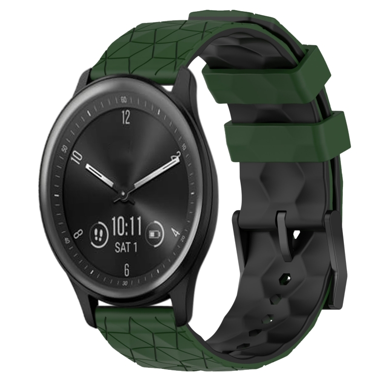 For Garmin Vivomove Sport 20mm Football Pattern Two-Color Silicone Watch Band(Armygreen+Black)
For Garmin Vivomove Sport 20mm Football Pattern Two-Color Silicone Watch Band(Armygreen+Black)