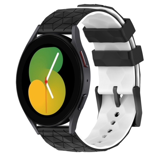 For Samsung Galaxy Watch 5 44mm 20mm Football Pattern Two-Color Silicone Watch Band(Black+White)
For Samsung Galaxy Watch 5 44mm 20mm Football Pattern Two-Color Silicone Watch Band(Black+White)