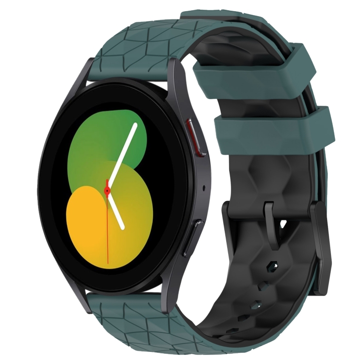 For Samsung Galaxy Watch 5 40mm 20mm Football Pattern Two-Color Silicone Watch Band(Olive Green + Black)
For Samsung Galaxy Watch 5 40mm 20mm Football Pattern Two-Color Silicone Watch Band(Olive Green + Black)
