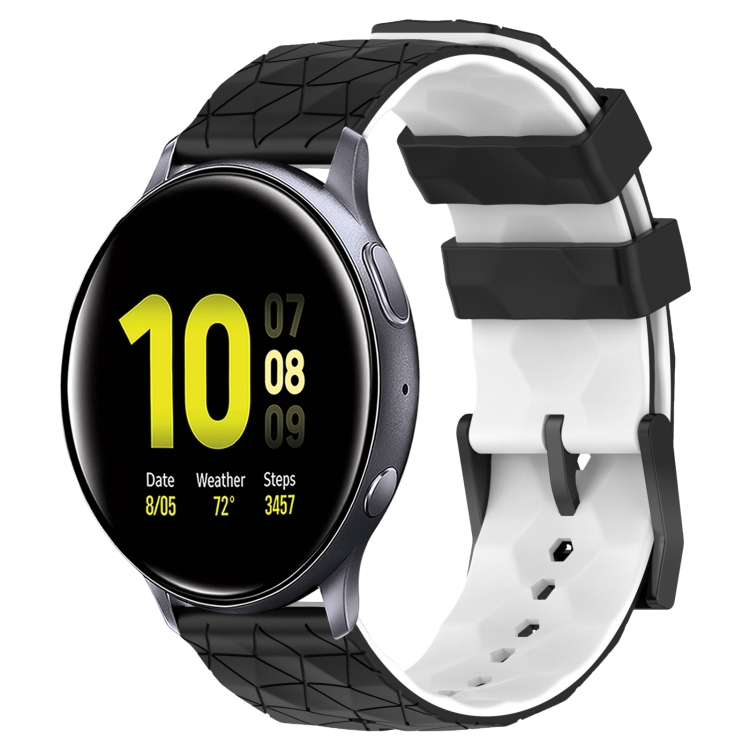 For Samsung Galaxy Watch Active 2 44mm 20mm Football Pattern Two-Color Silicone Watch Band(Black+White)
For Samsung Galaxy Watch Active 2 44mm 20mm Football Pattern Two-Color Silicone Watch Band(Black+White)