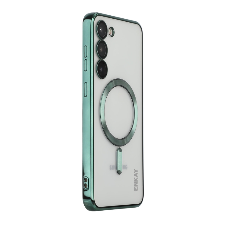 For Samsung Galaxy S23+ 5G ENKAY Electroplated MagSafe Shockproof TPU Phone Case with Lens Film(Green)
For Samsung Galaxy S23+ 5G ENKAY Electroplated MagSafe Shockproof TPU Phone Case with Lens Film(Green)