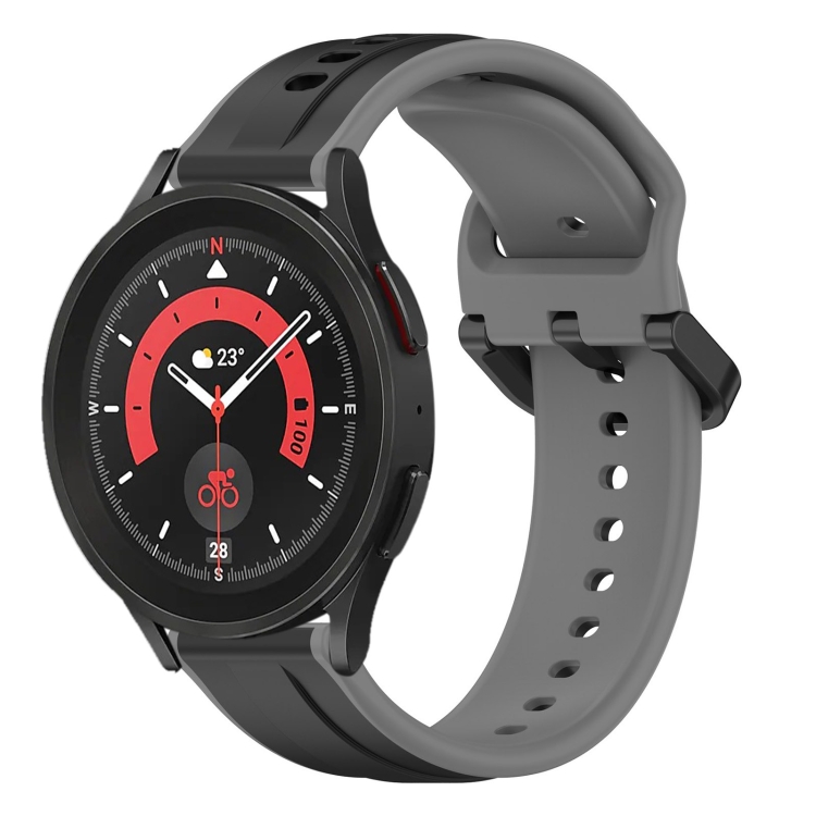 For Samsung Galaxy Watch 5 Pro 45mm 20mm Convex Loop Two-Color Silicone Watch Band(Black+Grey)
For Samsung Galaxy Watch 5 Pro 45mm 20mm Convex Loop Two-Color Silicone Watch Band(Black+Grey)