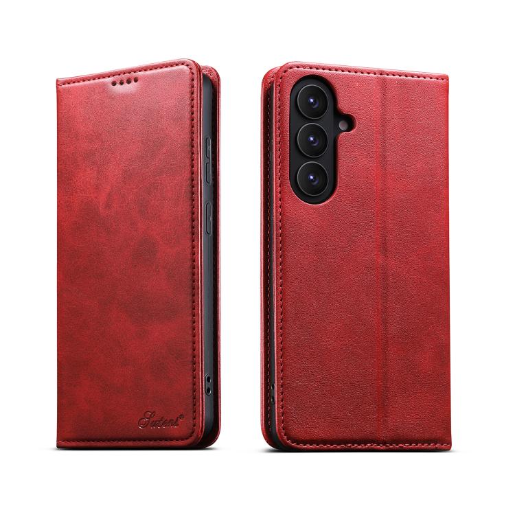 For Samsung Galaxy S26 5G Suteni Calf Texture Horizontal Flip Leather Phone Case(Red)
For Samsung Galaxy S26 5G Suteni Calf Texture Horizontal Flip Leather Phone Case(Red)