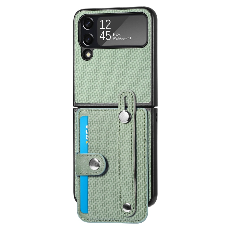 For Samsung Galaxy Z Flip Wristband Kickstand Card Wallet Back Cover Phone Case(Green)
For Samsung Galaxy Z Flip Wristband Kickstand Card Wallet Back Cover Phone Case(Green)