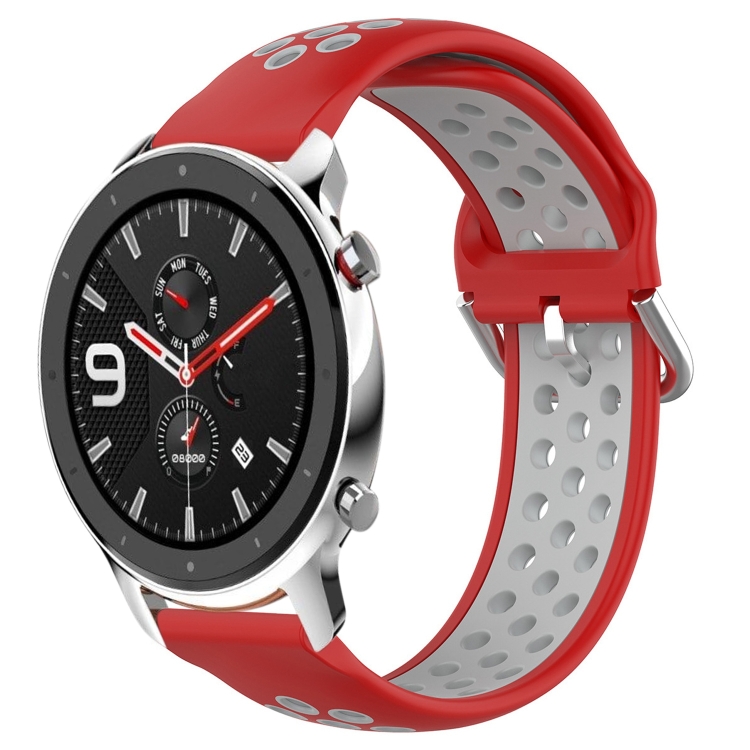 For Amazfit GTR 4 22mm Perforated Breathable Sports Silicone Watch Band(Red+Grey)
For Amazfit GTR 4 22mm Perforated Breathable Sports Silicone Watch Band(Red+Grey)