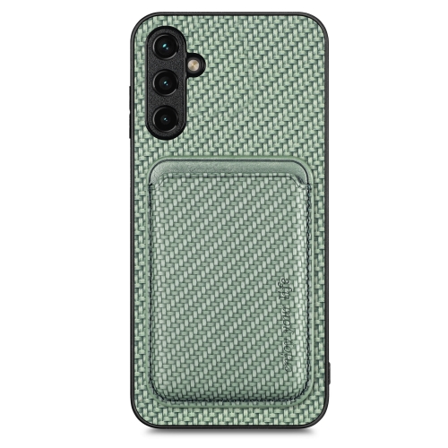 For Samsung Galaxy A14 5G Carbon Fiber Leather Card Magsafe Magnetic Phone Case(Green)
For Samsung Galaxy A14 5G Carbon Fiber Leather Card Magsafe Magnetic Phone Case(Green)